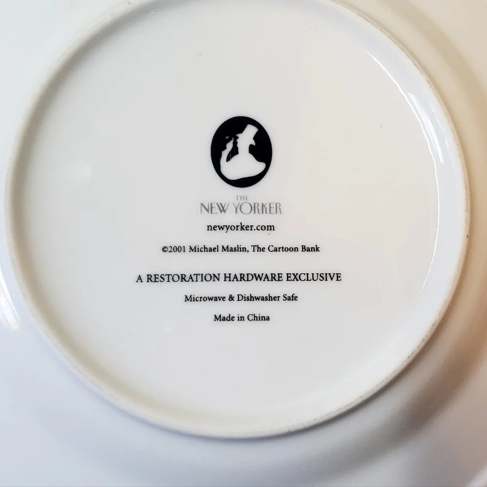 The New Yorker Restoration Hardware Santa Cartoon Plates